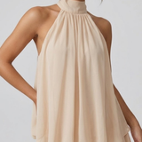 Halter Neck Layered Mini Dress