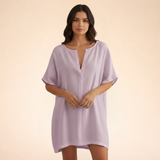 V-Neck Oversized Beach Cover Up