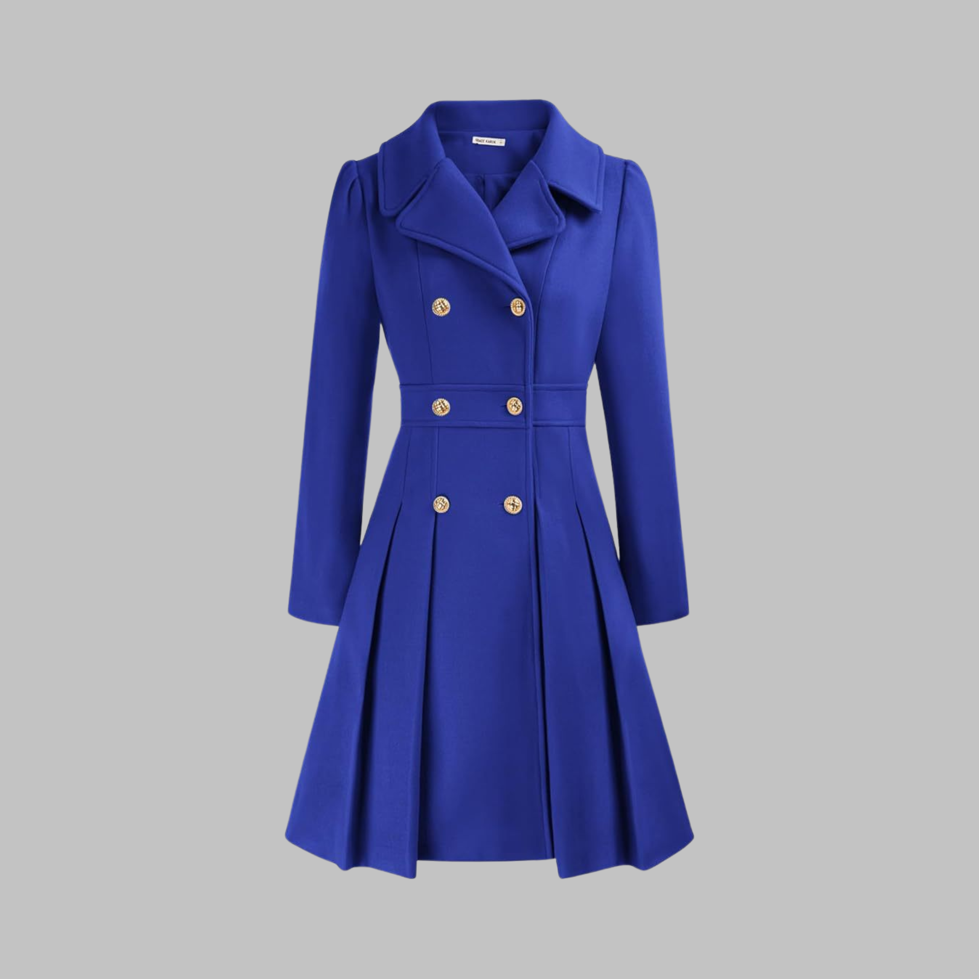 Double-Breasted Belted Trench Coat Dress