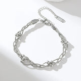 Women's Braided Snake Chain Stainless Steel Bracelet