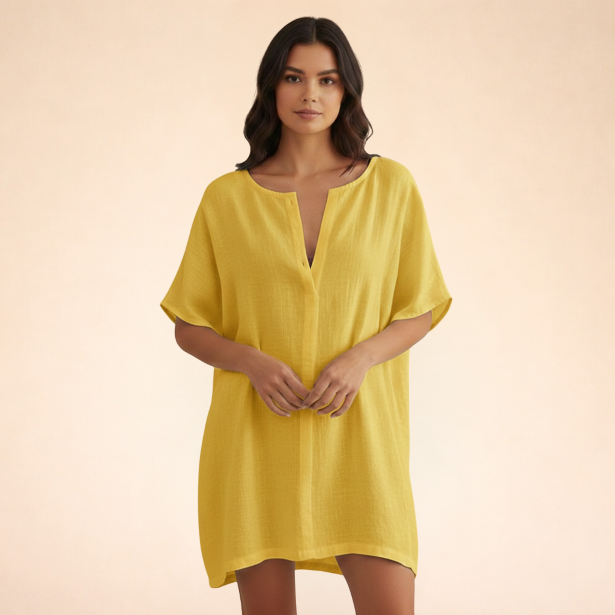V-Neck Oversized Beach Cover Up