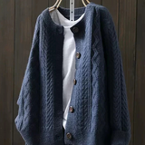 Women's Cable Knit Button-Front Cardigan