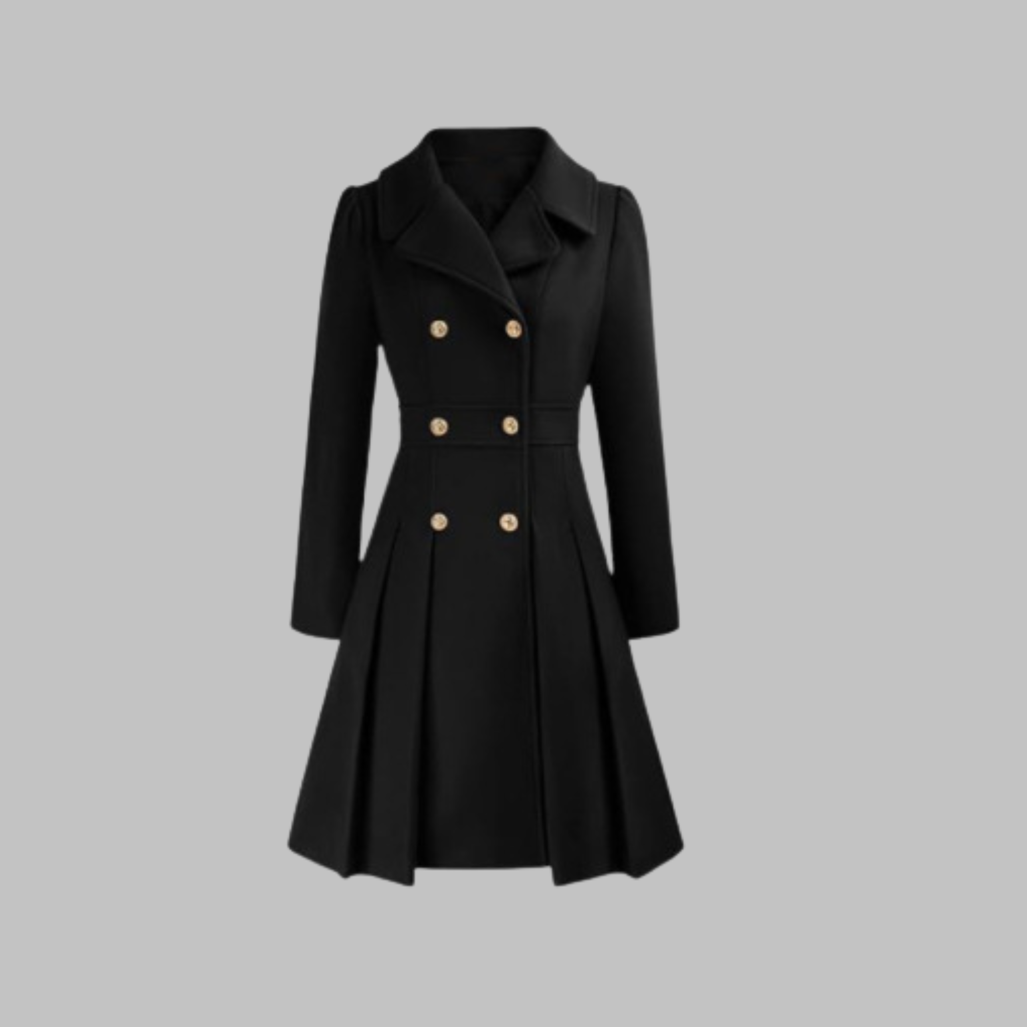 Double-Breasted Belted Trench Coat Dress