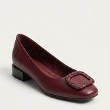 Women's Cushioned Faux Leather Ballerina Flats
