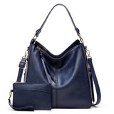 Women's Hobo Shoulder Bag with Matching Pouch