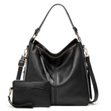 Women's Hobo Shoulder Bag with Matching Pouch