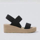Elastic Strap Platform Wedge Sandals