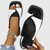 Square Toe Slip-On Flat Sandals