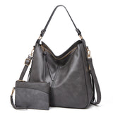 Women's Hobo Shoulder Bag with Matching Pouch