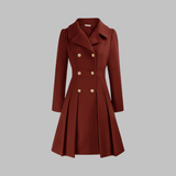 Double-Breasted Belted Trench Coat Dress