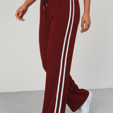 Women's Wide Leg Side Stripe Drawstring Trousers