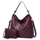 Women's Hobo Shoulder Bag with Matching Pouch