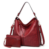 Women's Hobo Shoulder Bag with Matching Pouch