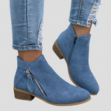 Women's Side Zip Cushioned Ankle Boots