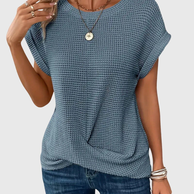 Textured Relaxed Short Sleeve T-Shirt