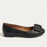 Women's Cushioned Faux Leather Ballerina Flats