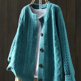 Women's Cable Knit Button-Front Cardigan