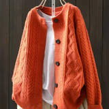 Women's Cable Knit Button-Front Cardigan