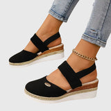 Closed Toe Slingback Espadrille Sandals