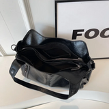 Women's Faux Leather Shoulder Bag with Detachable Strap