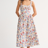 Sleeveless Printed Midi Dress