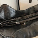 Women's Faux Leather Shoulder Bag with Detachable Strap