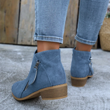 Women's Side Zip Cushioned Ankle Boots