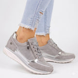 Women's Side Zip Cushioned Sole Sneakers