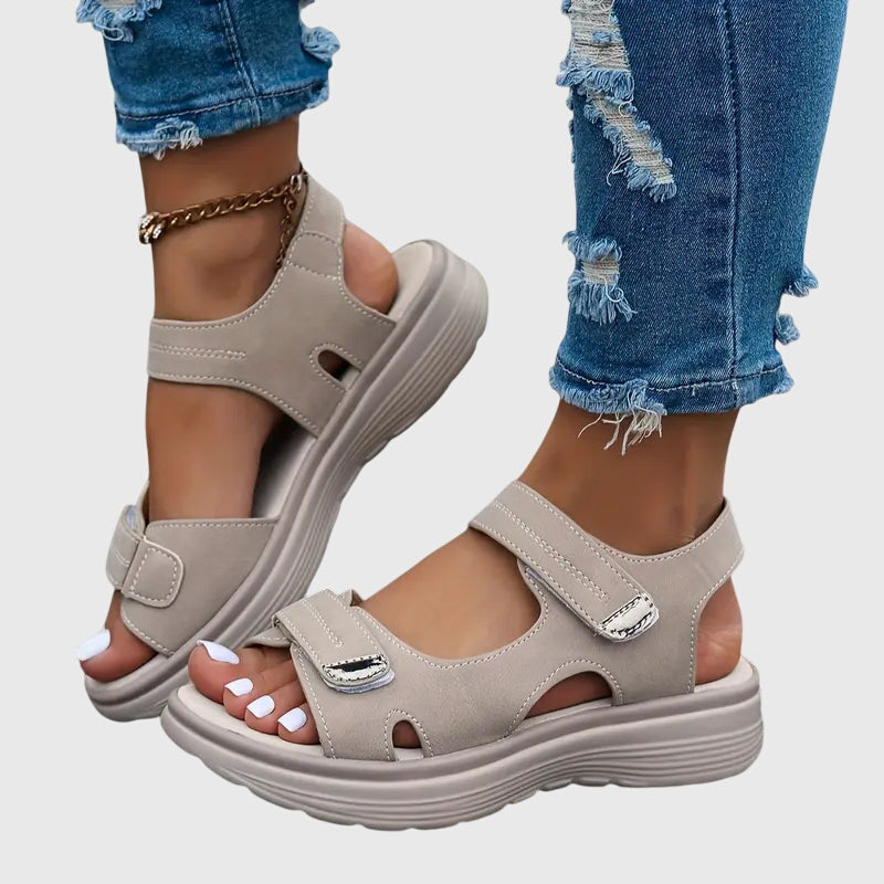 Adjustable Double Strap Platform Sandals
