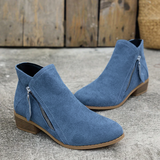 Women's Side Zip Cushioned Ankle Boots
