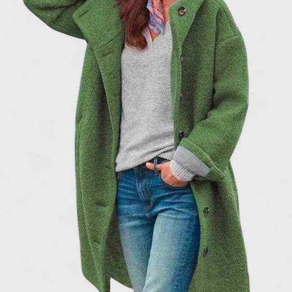 Hooded Teddy Fleece Long Coat