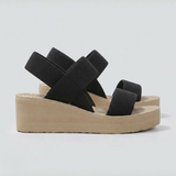 Elastic Strap Platform Wedge Sandals