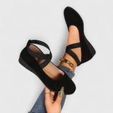 Pointed Toe Ankle Strap Flats