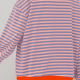 Oversized Striped Crewneck Sweatshirt