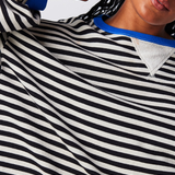 Oversized Striped Crewneck Sweatshirt