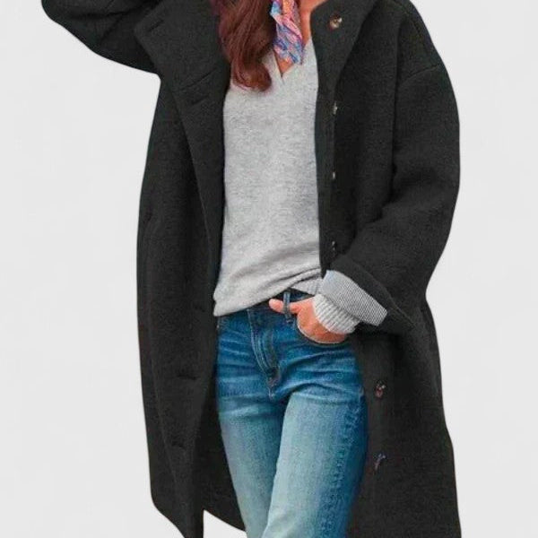 Hooded Teddy Fleece Long Coat