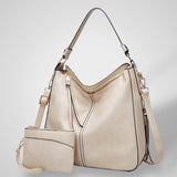 Large Multi-Strap Shoulder Bag with Pouch
