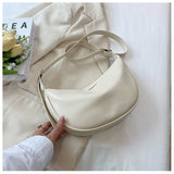 Women's Crescent Crossbody Bag with Adjustable Strap