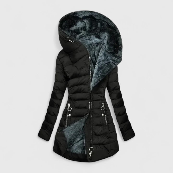 Hooded Quilted Longline Puffer Jacket