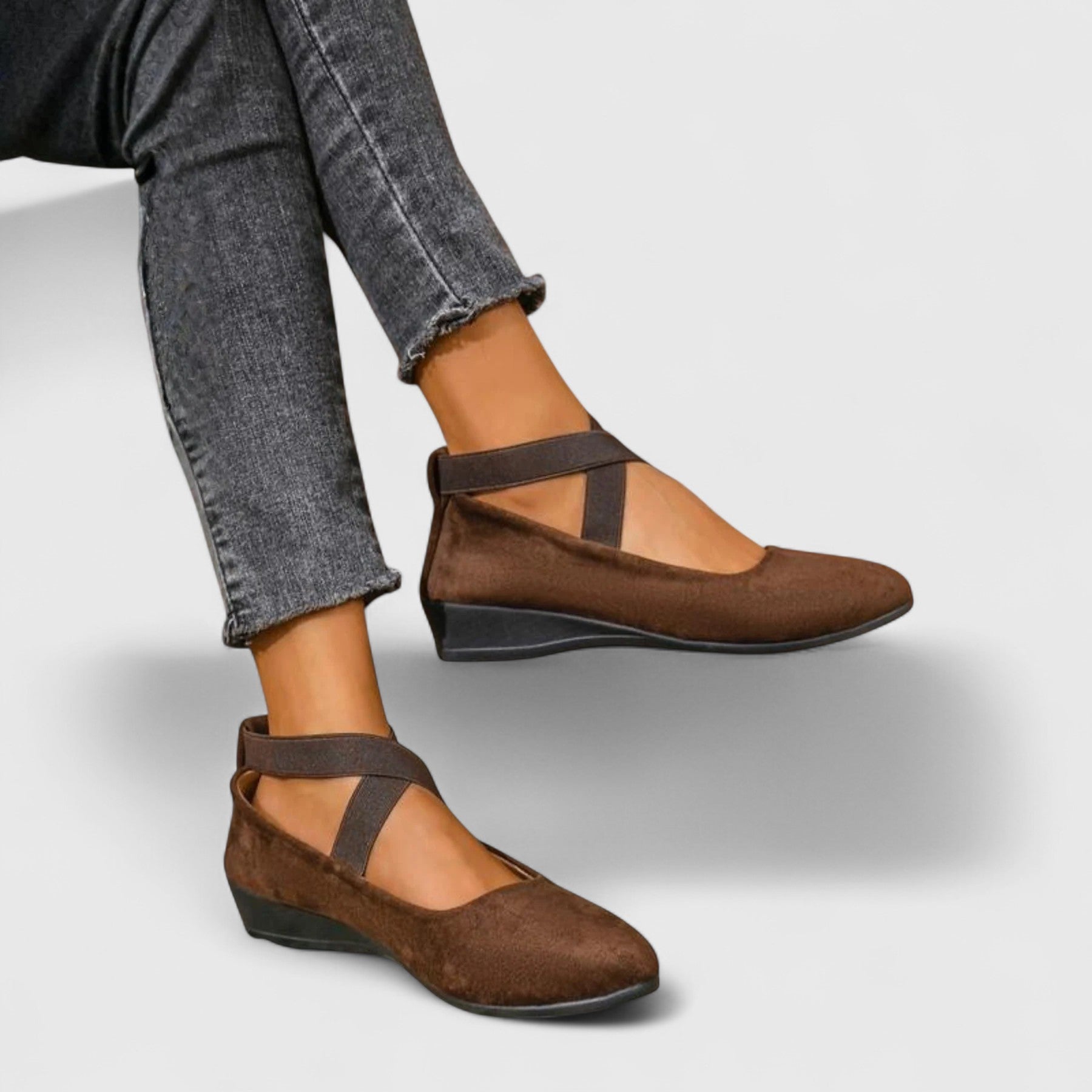 Pointed Toe Ankle Strap Flats