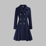 Double-Breasted Belted Trench Coat Dress