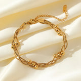 Women's Braided Snake Chain Stainless Steel Bracelet