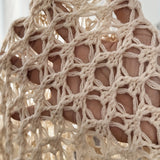 Women's Open-Knit Crochet Short Sleeve Cardigan