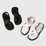 Adjustable Cross Strap Platform Sandals