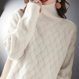 Women's Cable Knit Turtleneck Sweater