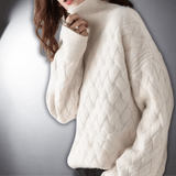 Women's Cable Knit Turtleneck Sweater