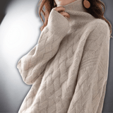 Women's Cable Knit Turtleneck Sweater