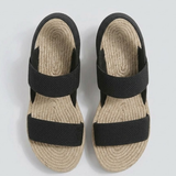 Elastic Strap Platform Wedge Sandals