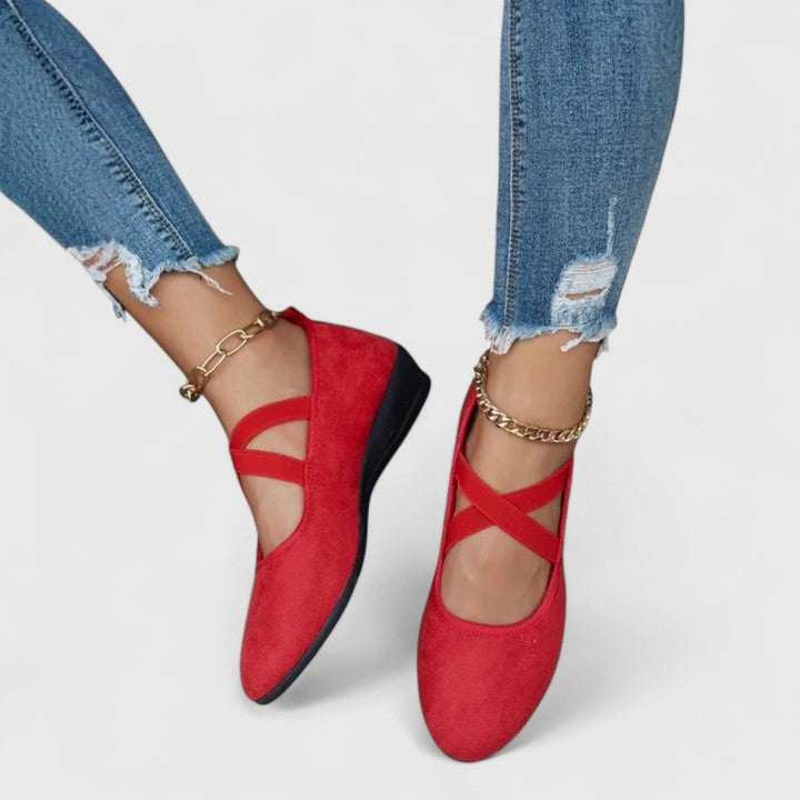 Pointed Toe Ankle Strap Flats