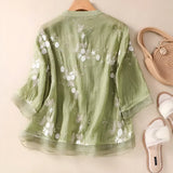 Gina | Embroidered Cotton Top